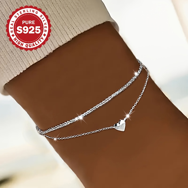S925 Silver Double Layer Cauliflower Heart Bracelet